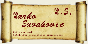 Marko Šuvaković vizit kartica